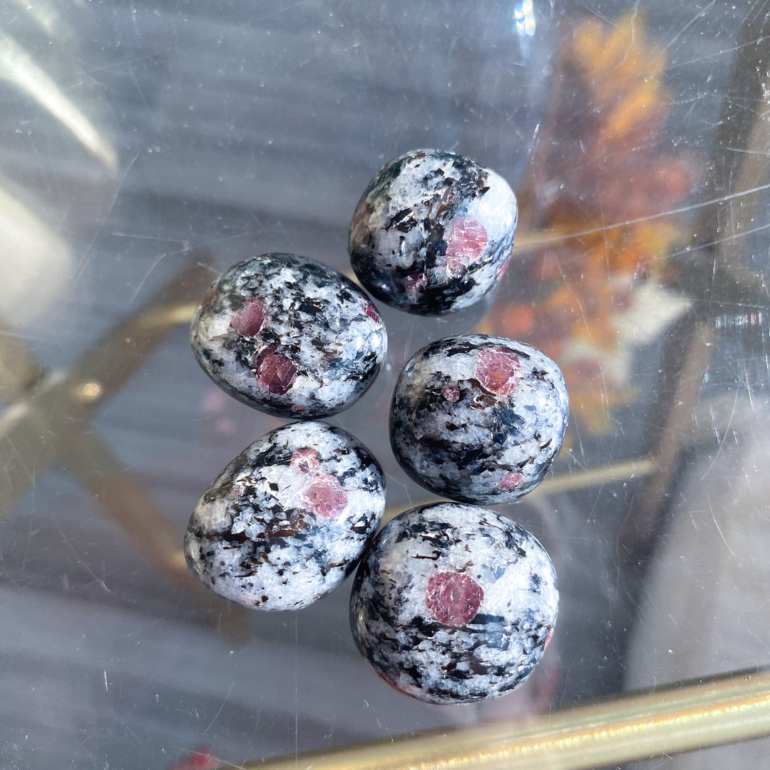 Red Spinel in Matrix Tumble