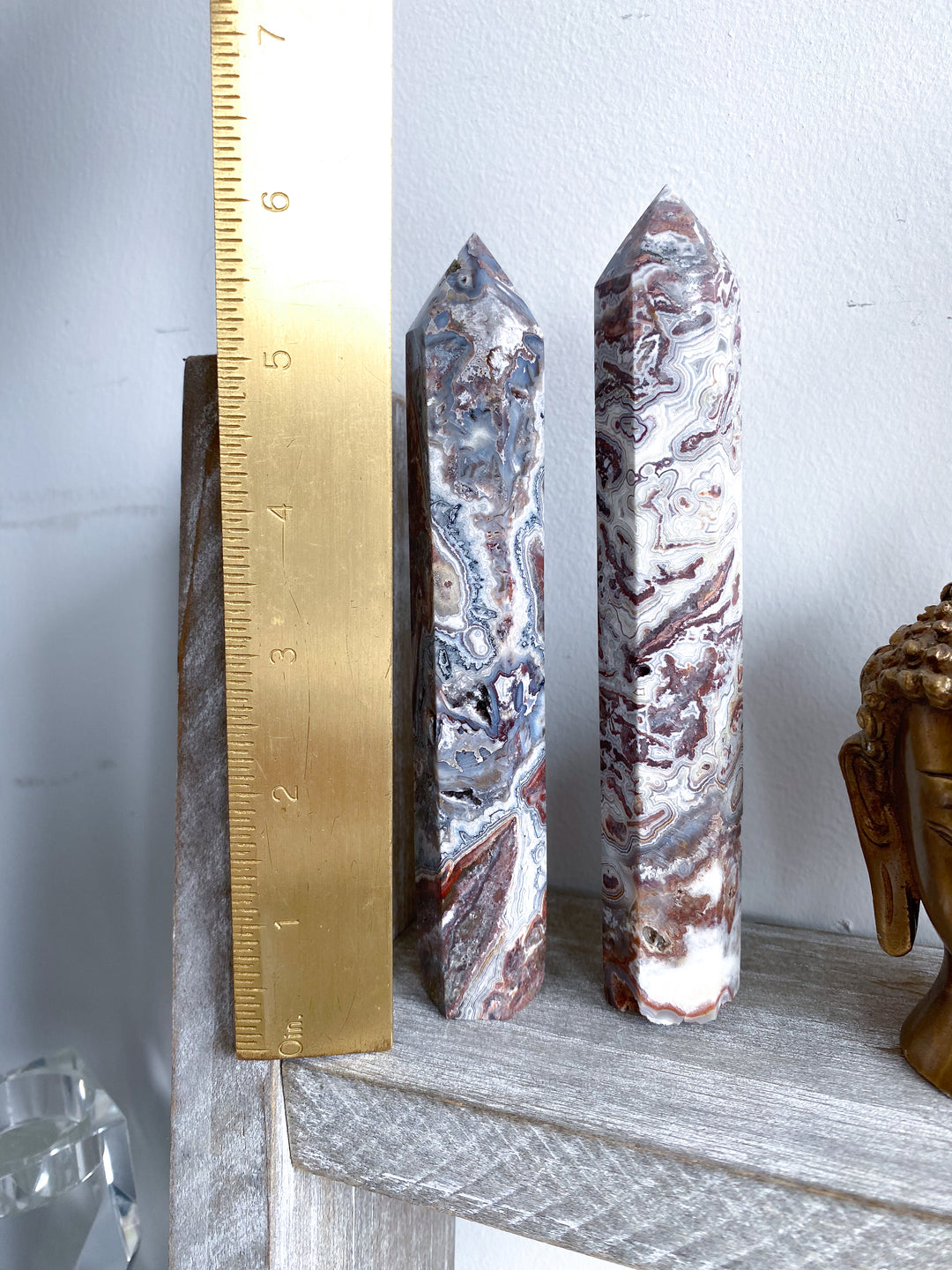 Crazy Lace Agate Tower 6" - Imperfect
