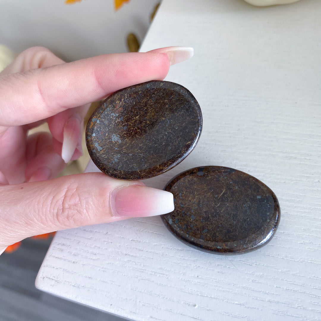 Bronzite Worry Stone