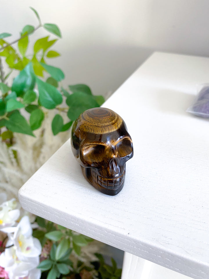 Small Tigers Eye Skull