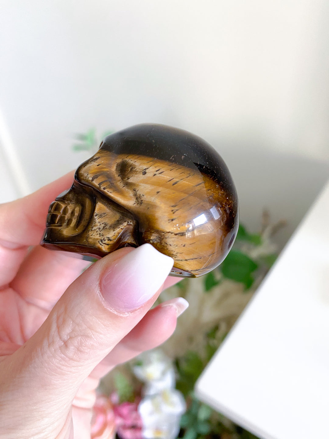 Small Tigers Eye Skull