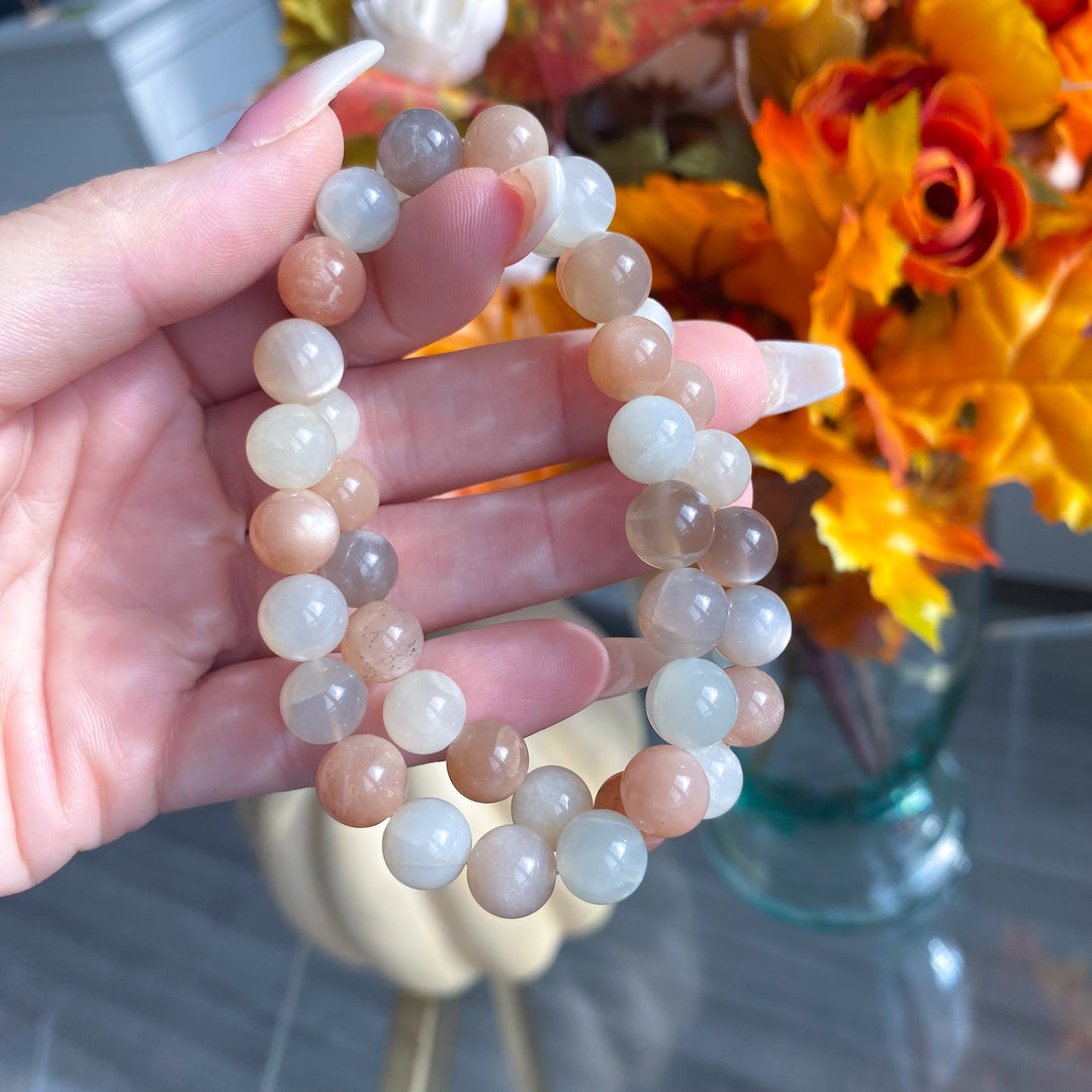 African Multi-Moonstone 8mm Bracelet