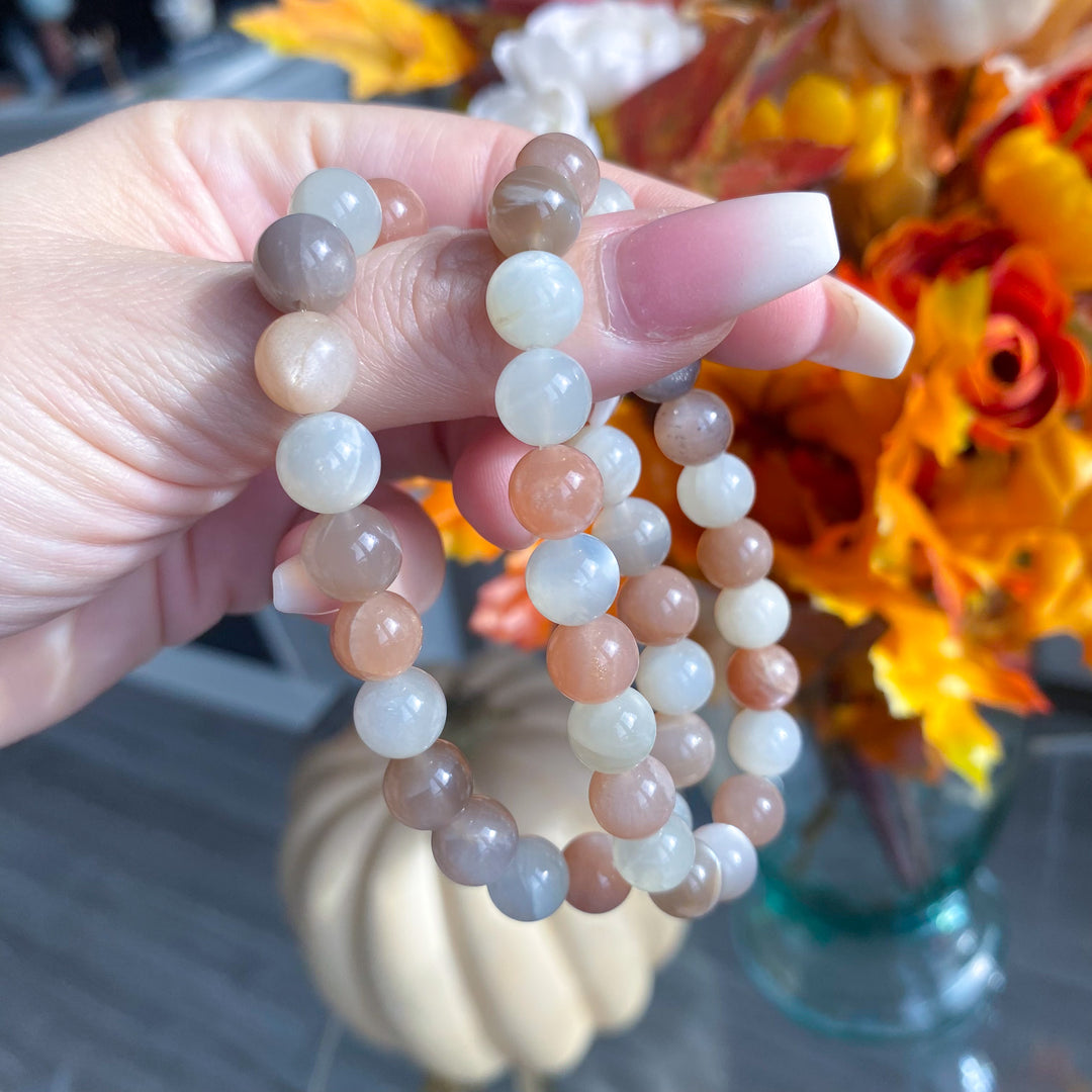 African Multi-Moonstone 8mm Bracelet