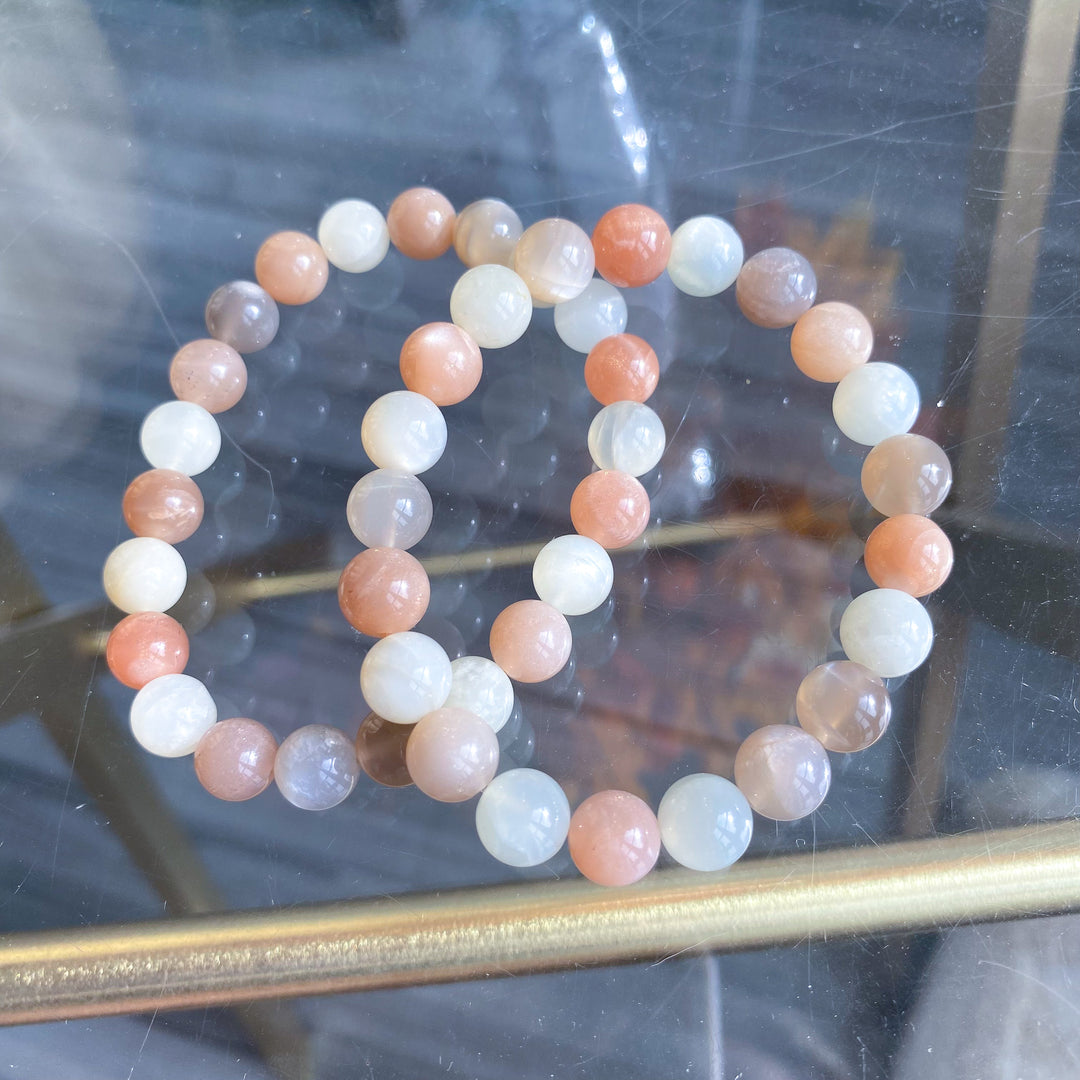 African Multi-Moonstone 8mm Bracelet
