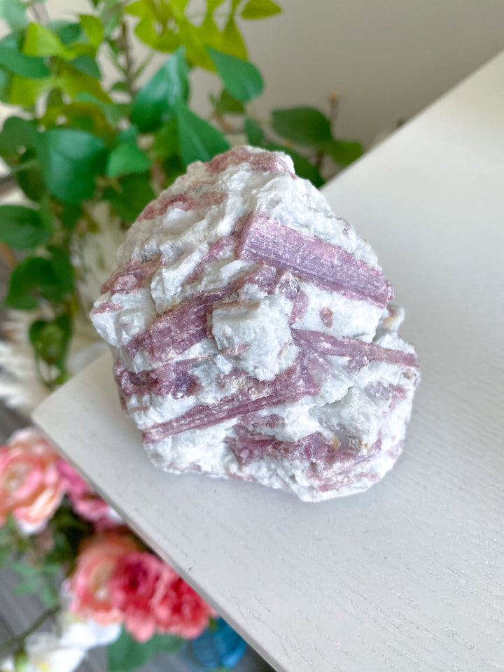 Large Pink Tourmaline in Quartz