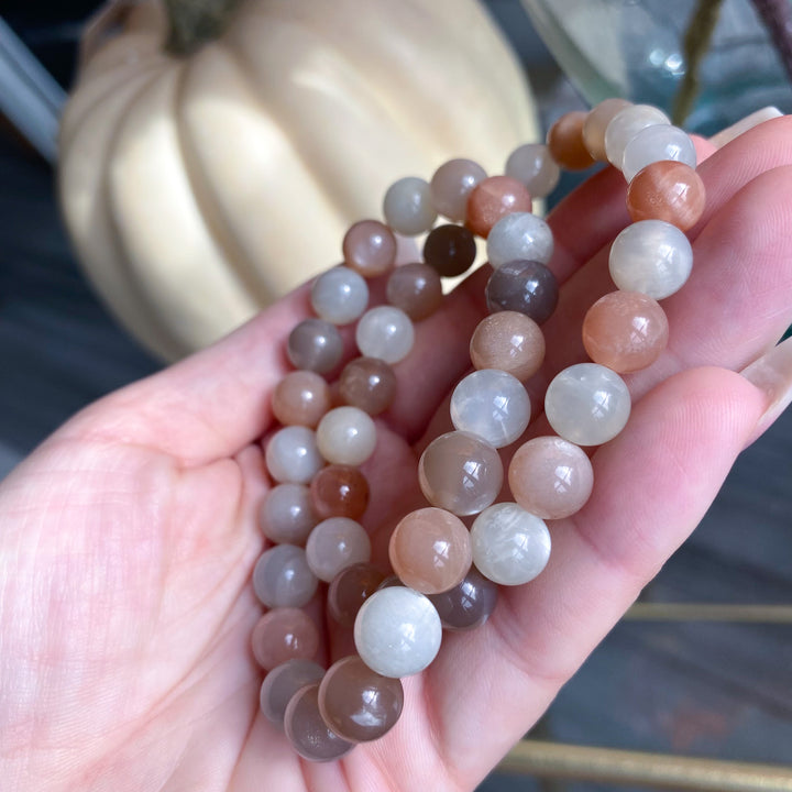 African Multi-Moonstone 8mm Bracelet