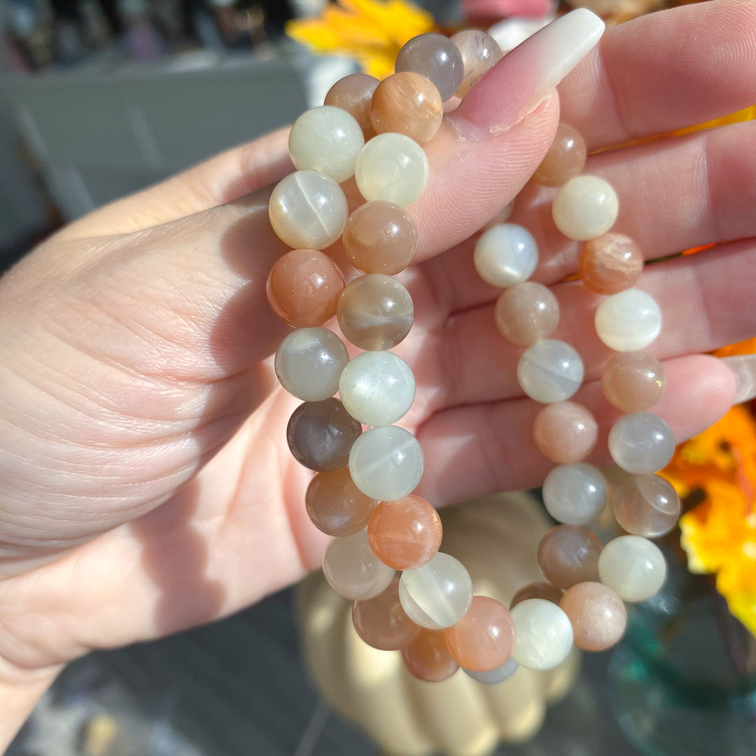 African Multi-Moonstone 8mm Bracelet