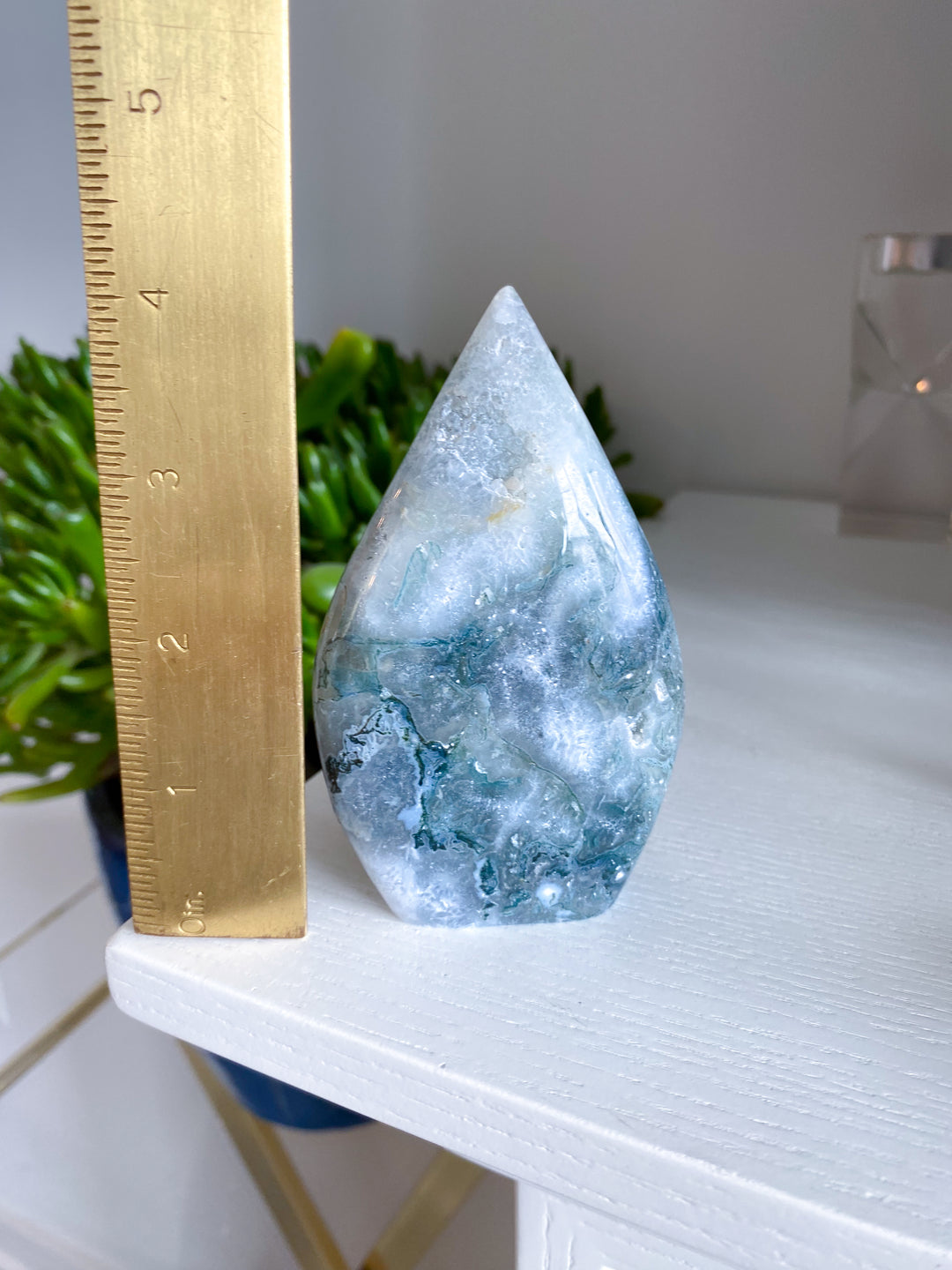 Beautiful Moss Agate Flame #2 - Get Exact Item