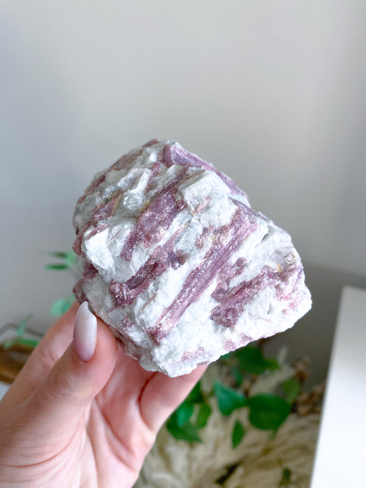 Large Pink Tourmaline in Quartz
