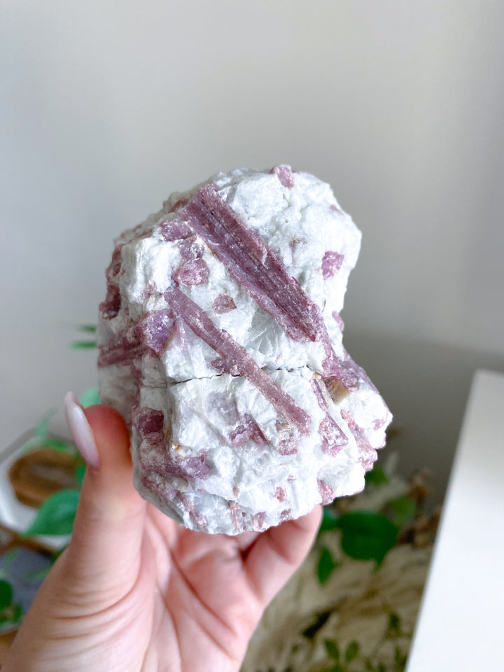 Large Pink Tourmaline in Quartz