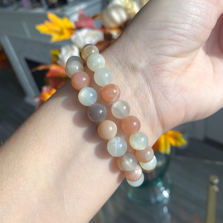 African Multi-Moonstone 8mm Bracelet