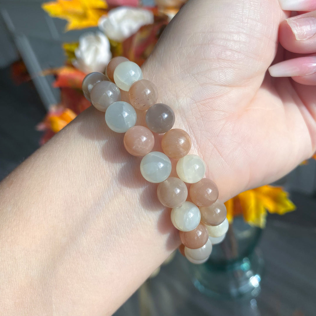 African Multi-Moonstone 8mm Bracelet