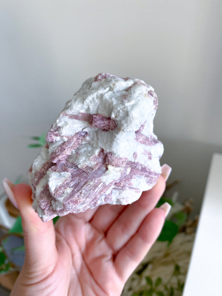 Large Pink Tourmaline in Quartz