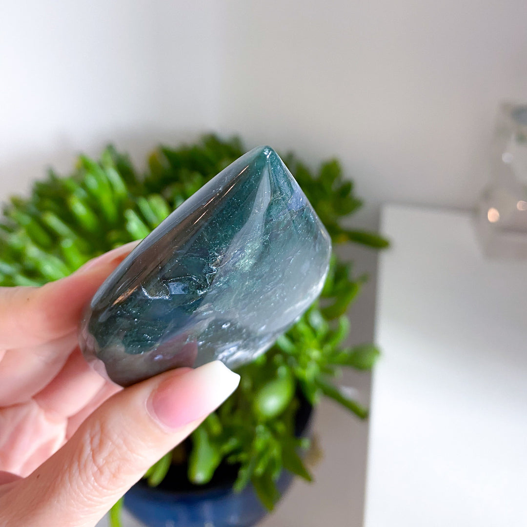 Dark Moss Agate Flame #5
