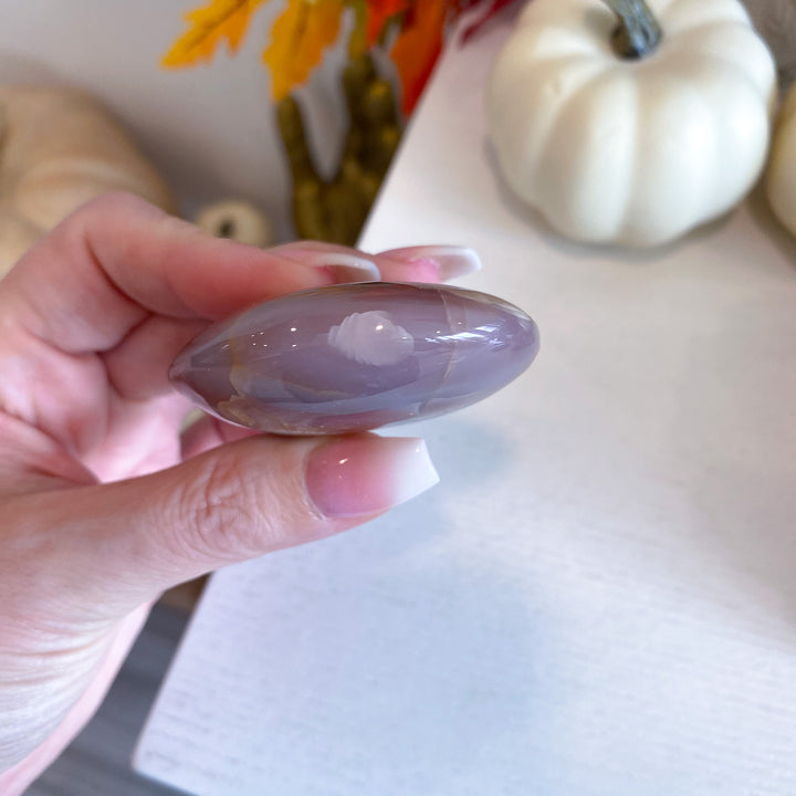 Pink and Green Onyx Palm Stone 