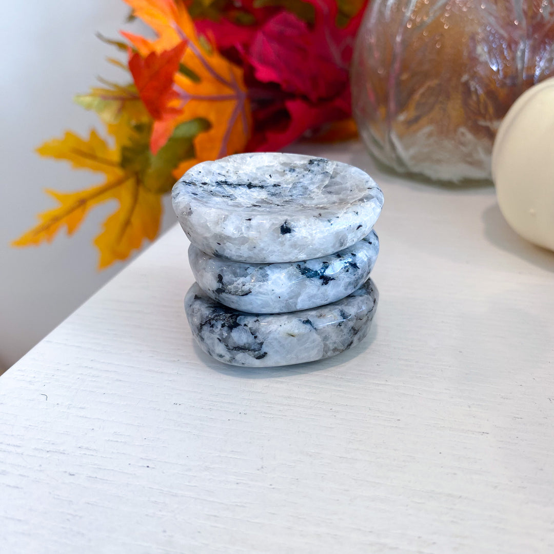 Thick Rainbow Moonstone Worry Stone