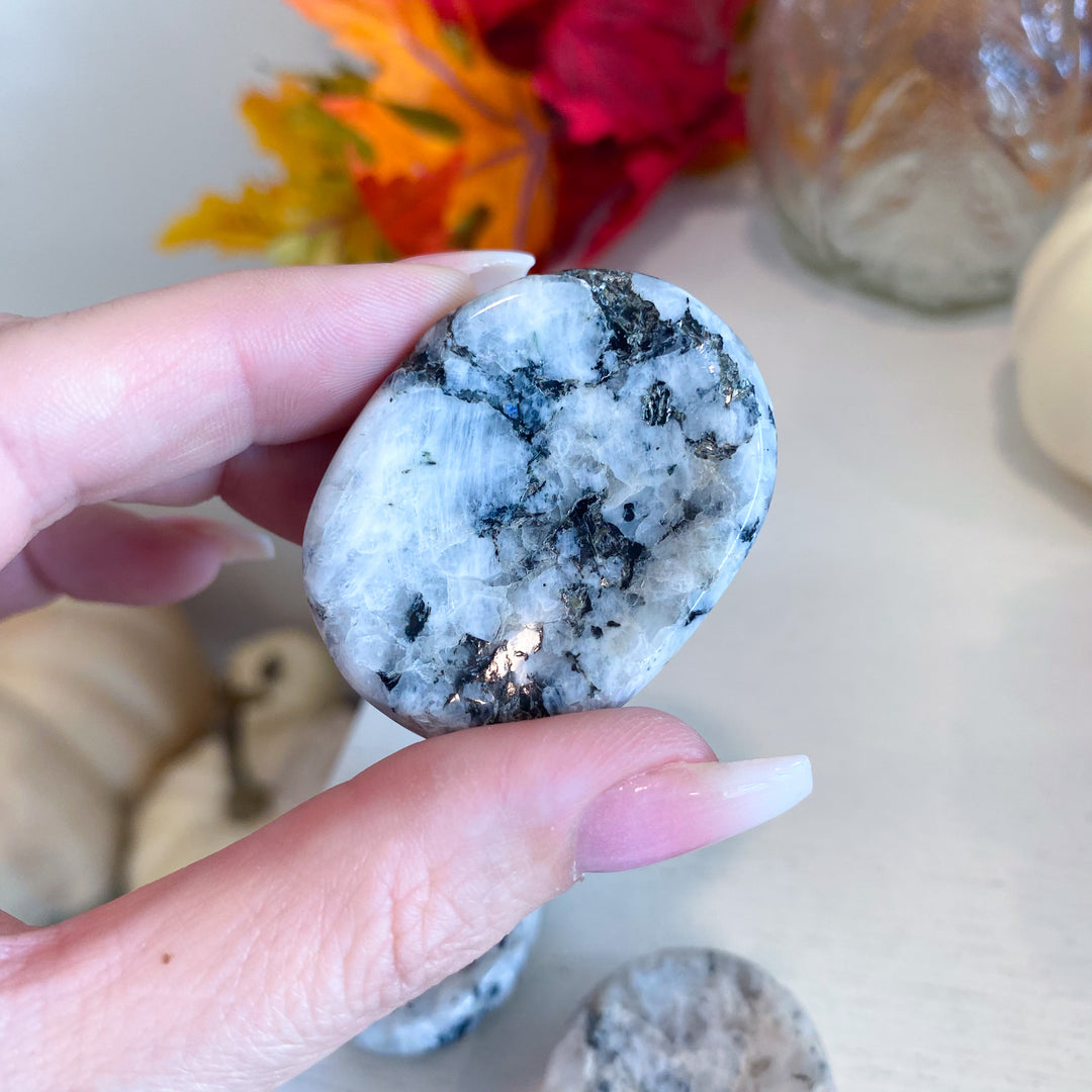 Thick Rainbow Moonstone Worry Stone