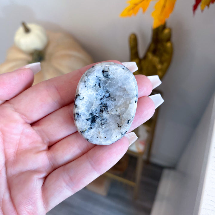 Thick Rainbow Moonstone Worry Stone