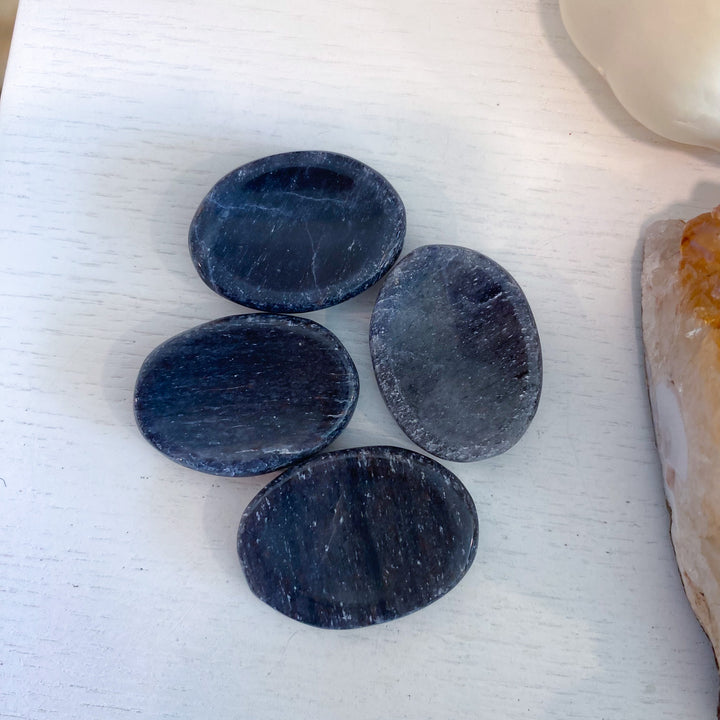 Iolite Worry Stone