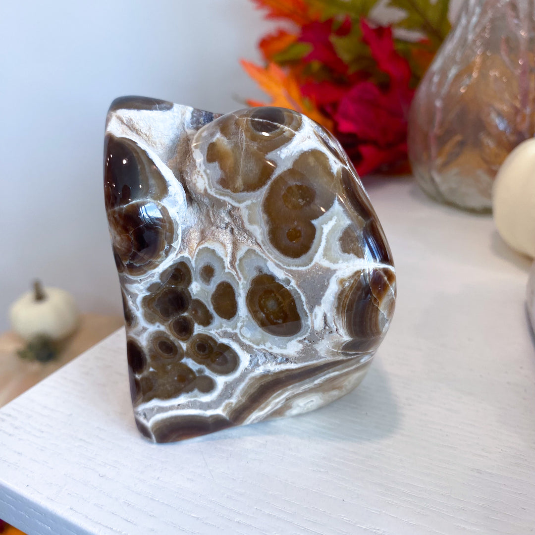 Chocolate Calcite Freeform with Seeing Eye 