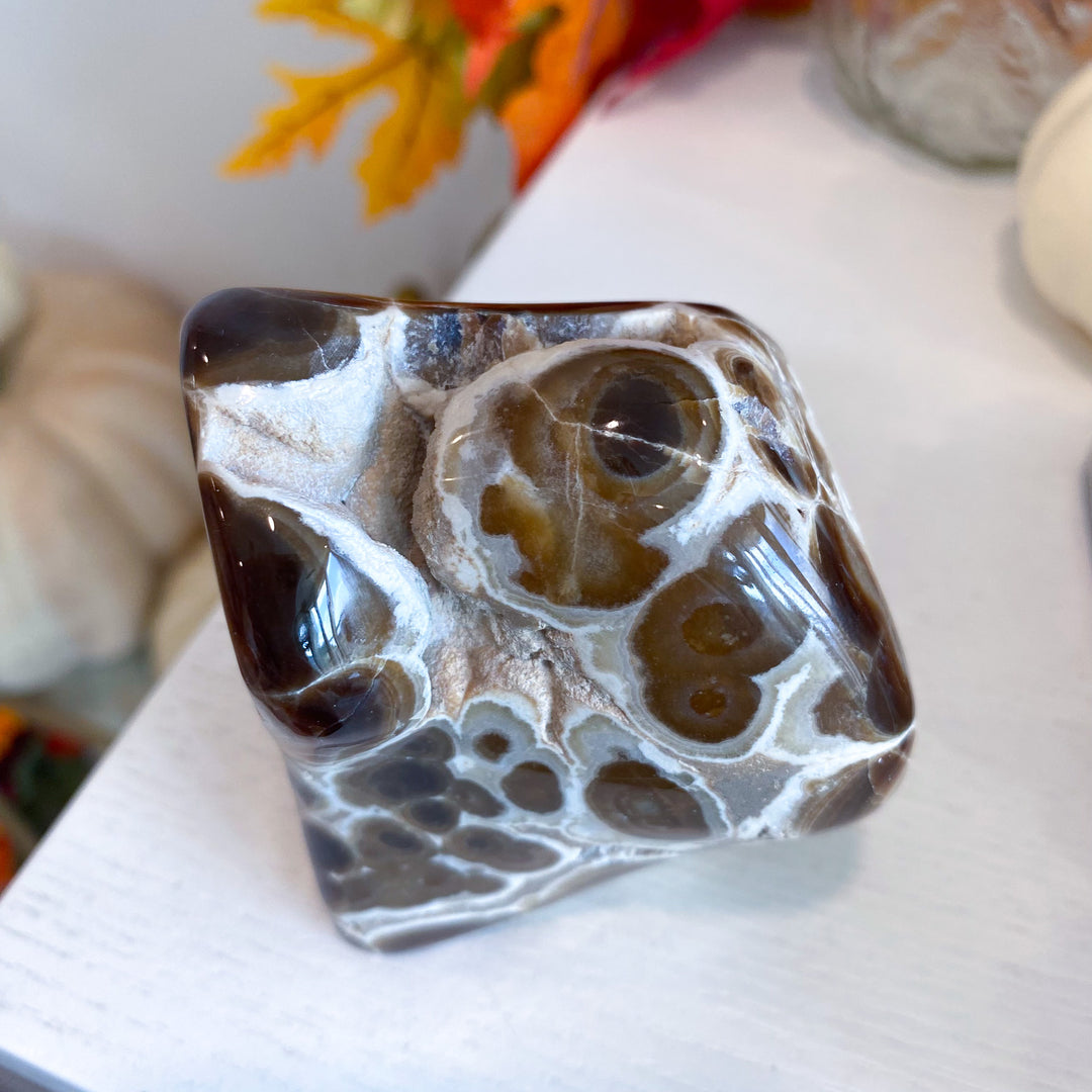 Chocolate Calcite Freeform with Seeing Eye 