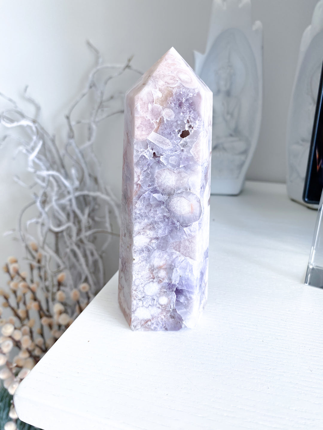 Beautiful Amethyst Flower Agate Tower #8