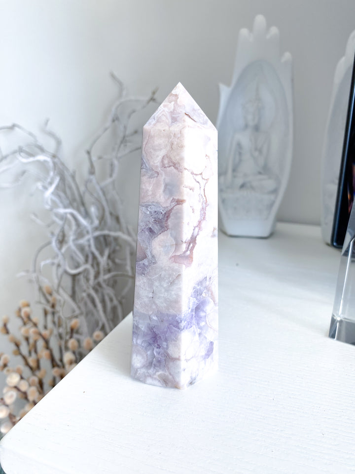 Beautiful Amethyst Flower Agate Tower #8
