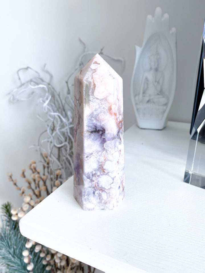 Beautiful Amethyst Flower Agate Tower #8