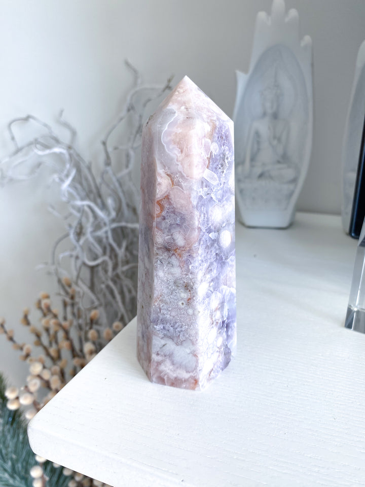 Beautiful Amethyst Flower Agate Tower #8