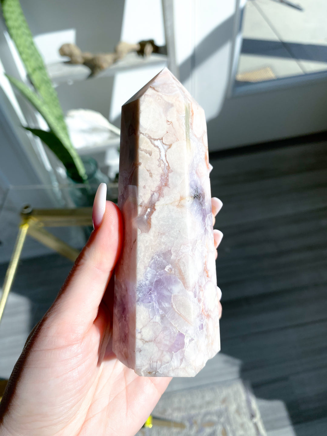 Beautiful Amethyst Flower Agate Tower #8