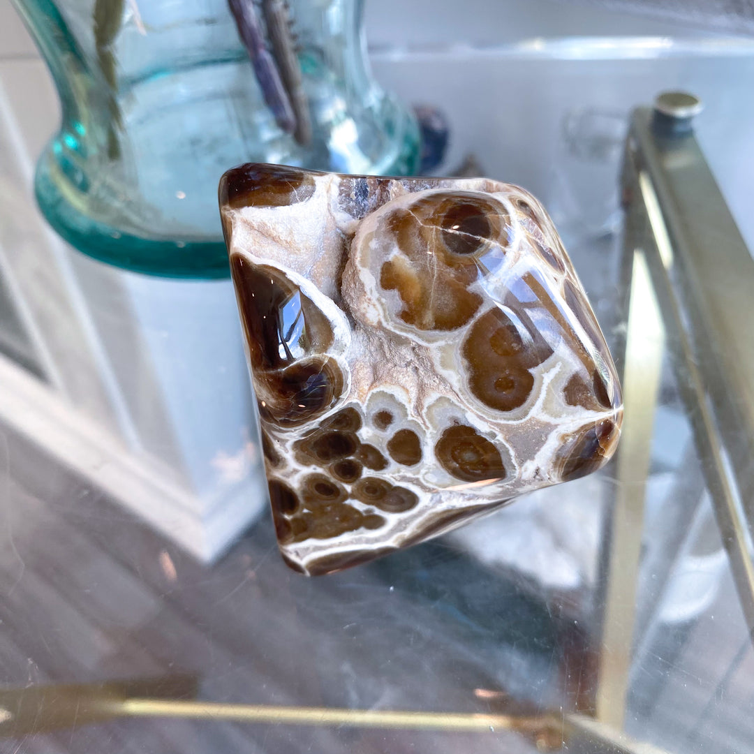 Chocolate Calcite Freeform with Seeing Eye 