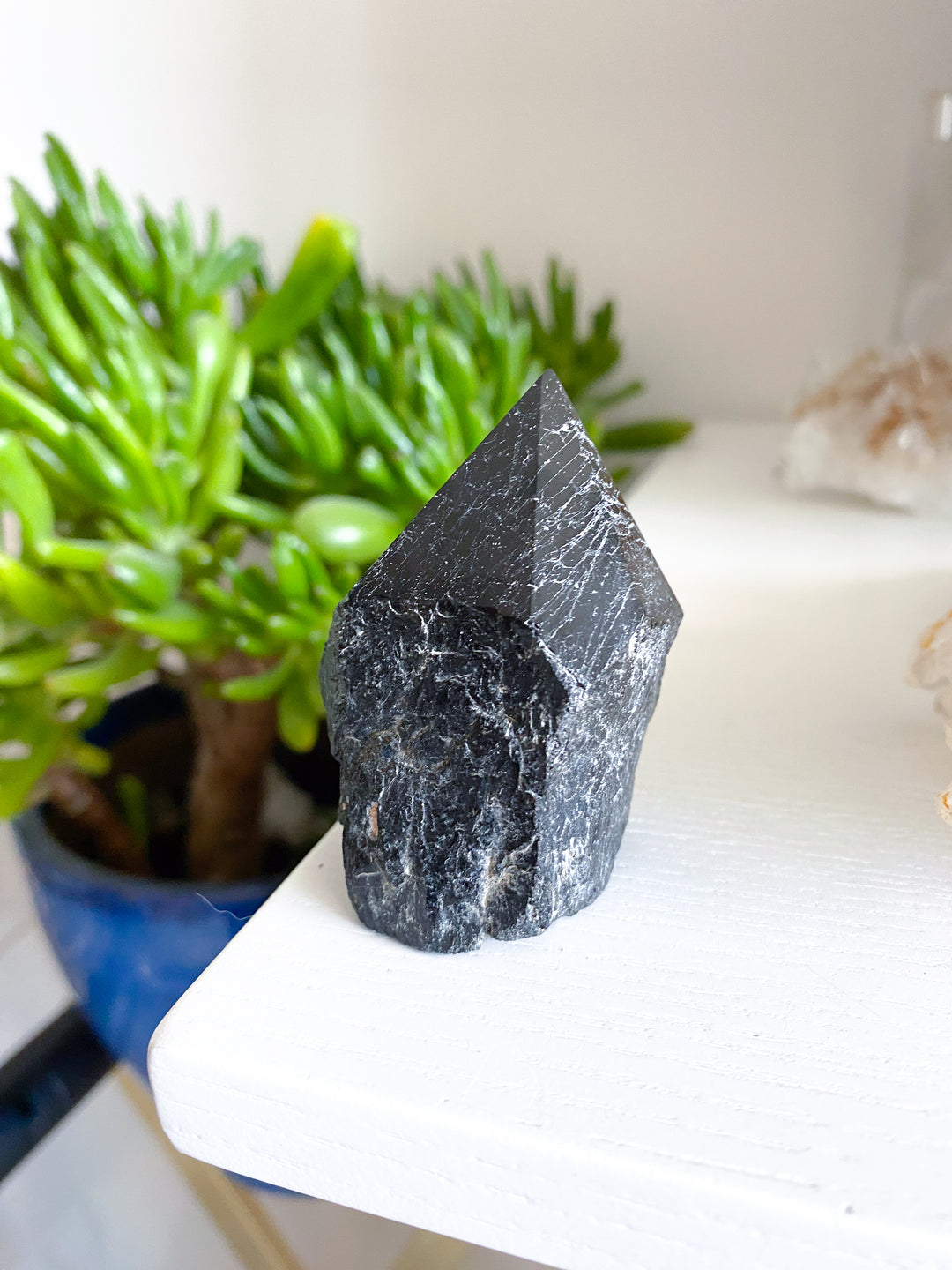 Black Tourmaline Top Polish #11 - Get Exact Crystal Shown