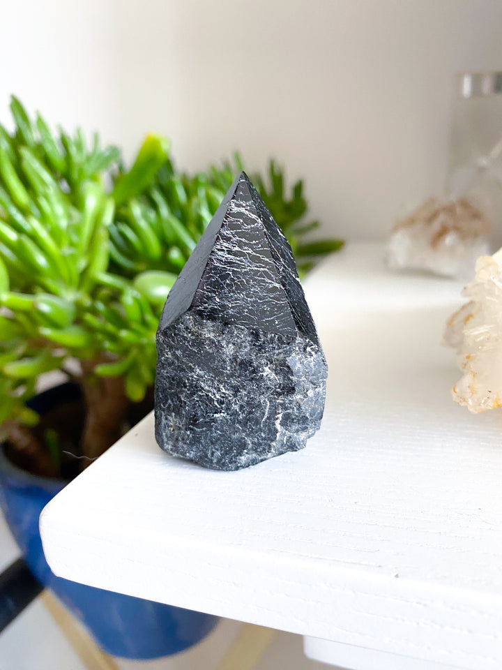 Black Tourmaline Top Polish #11 - Get Exact Crystal Shown