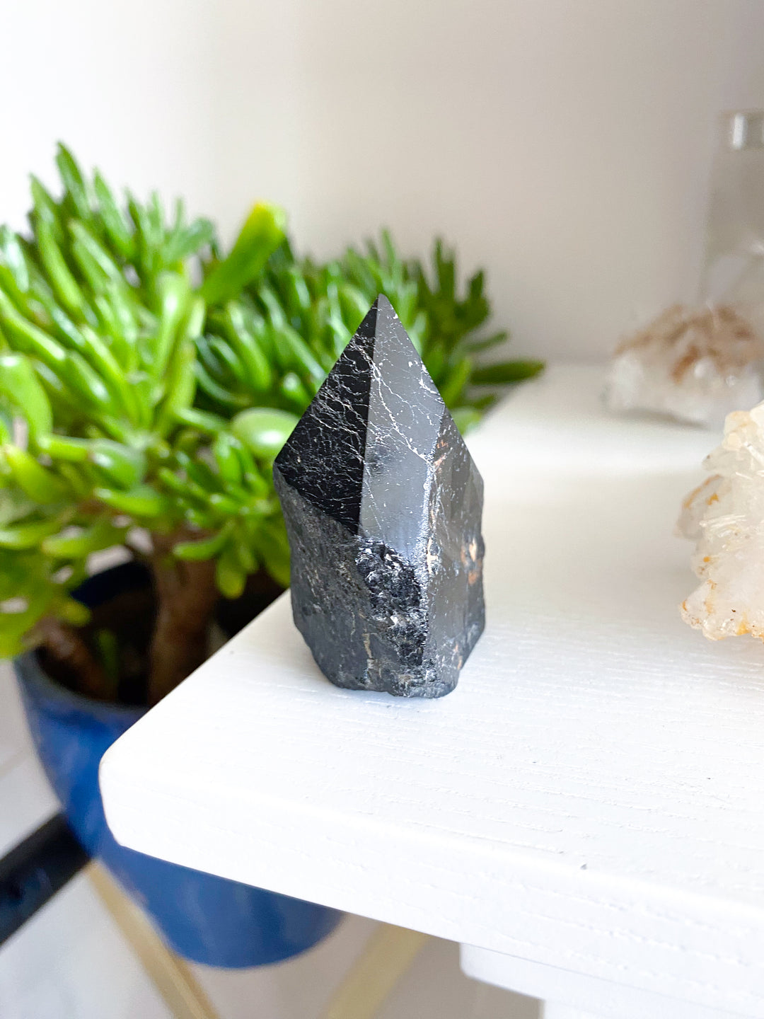 Black Tourmaline Top Polish #11 - Get Exact Crystal Shown