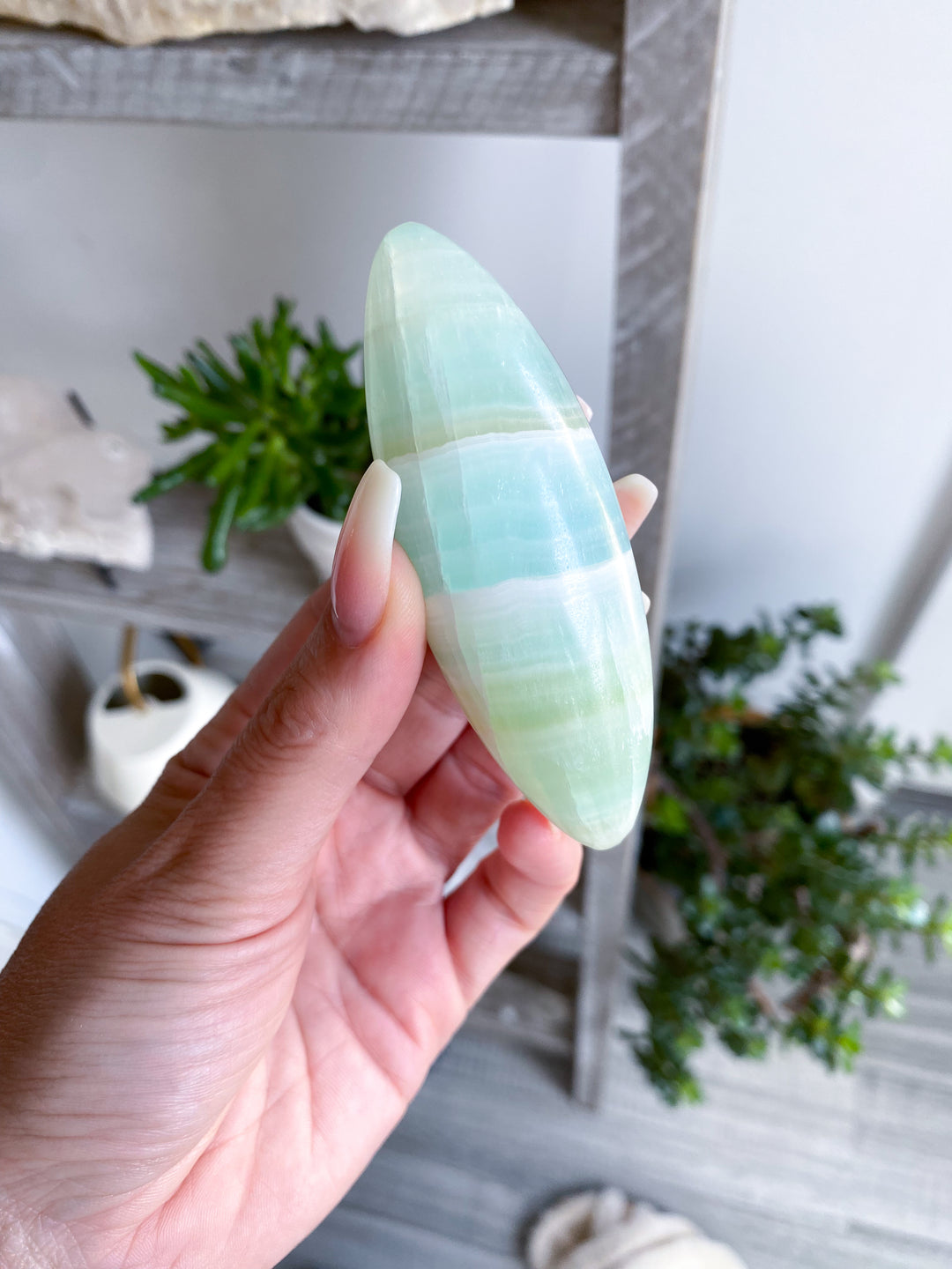 Pistachio Green Calcite Shiva