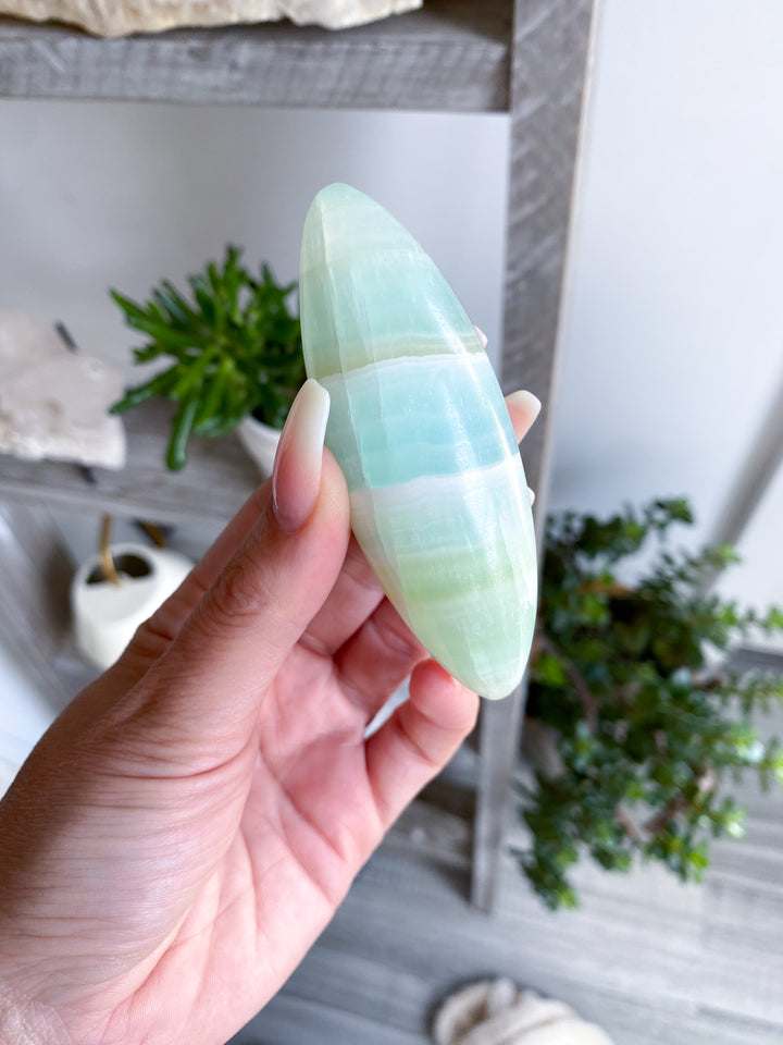 Pistachio Green Calcite Shiva