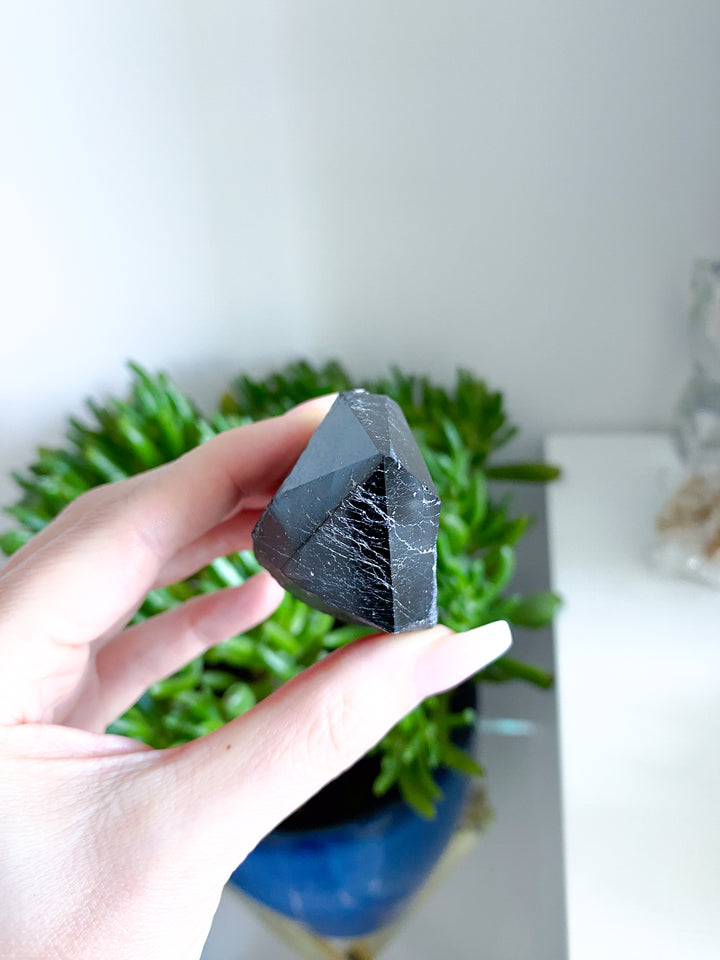 Black Tourmaline Top Polish #11 - Get Exact Crystal Shown