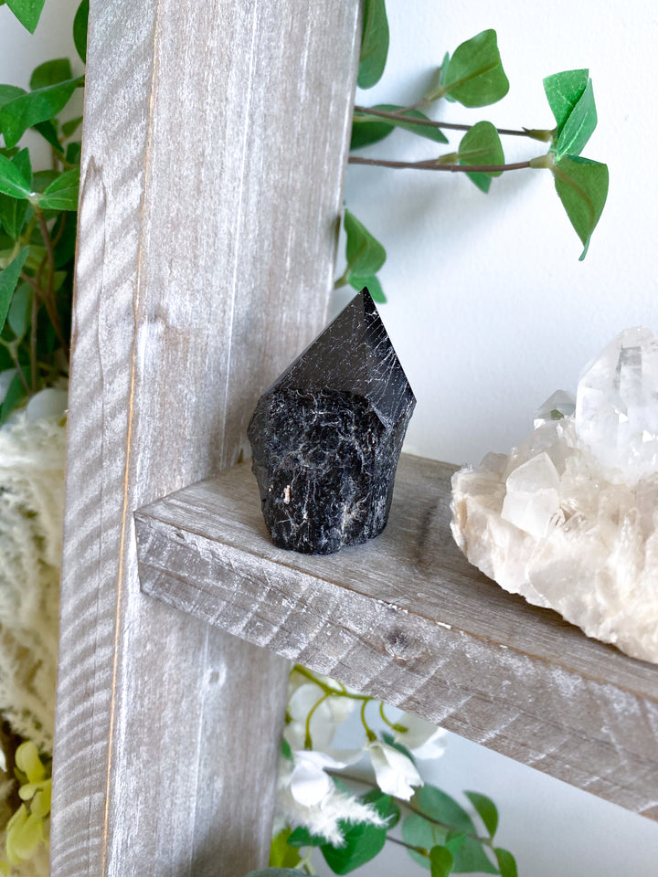 Black Tourmaline Top Polish #11 - Get Exact Crystal Shown