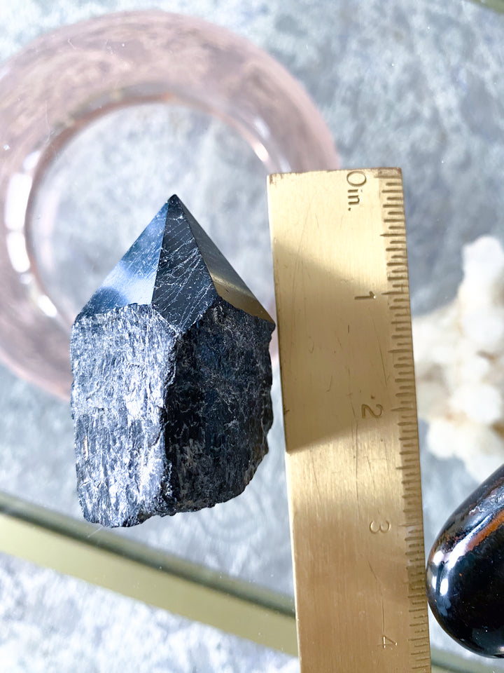 Black Tourmaline Top Polish #11 - Get Exact Crystal Shown