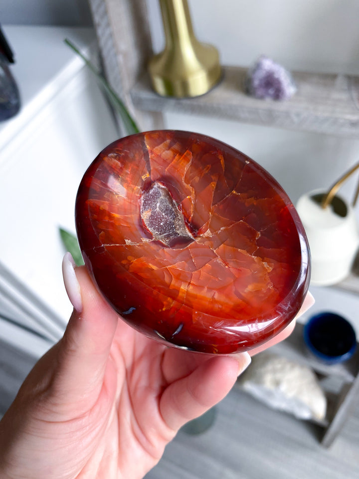 Small Carnelian Bowl w/ Druze