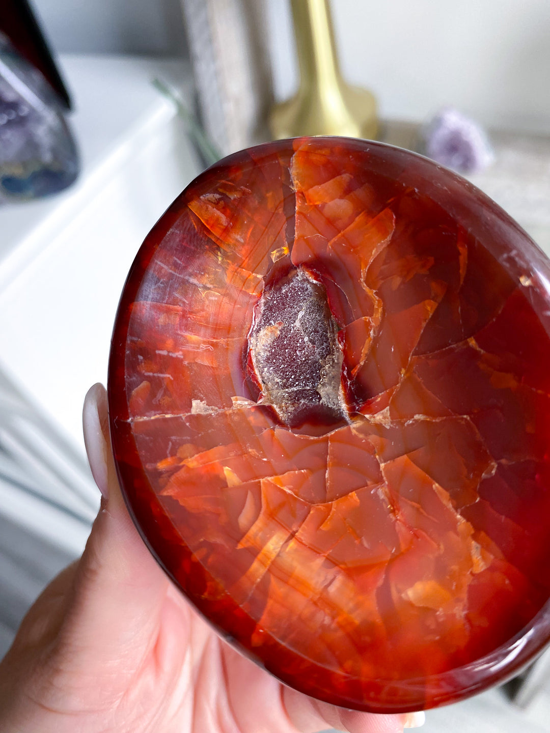 Small Carnelian Bowl w/ Druze