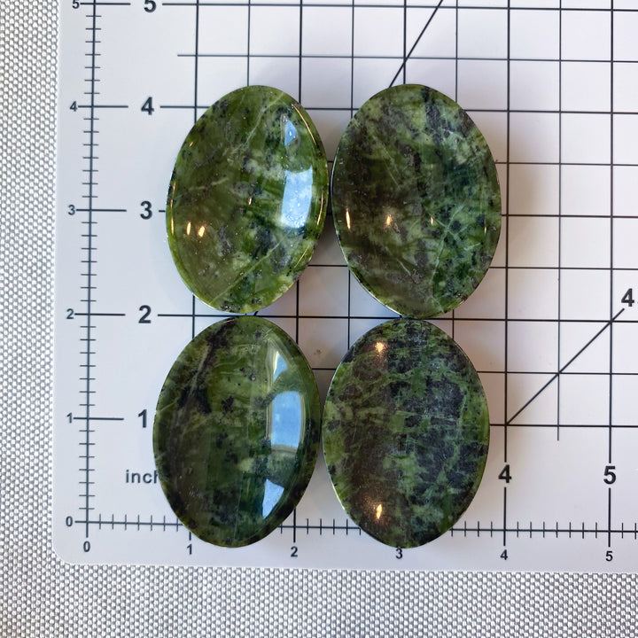 Shiny, Dark, Large Serpentine Worry Stone