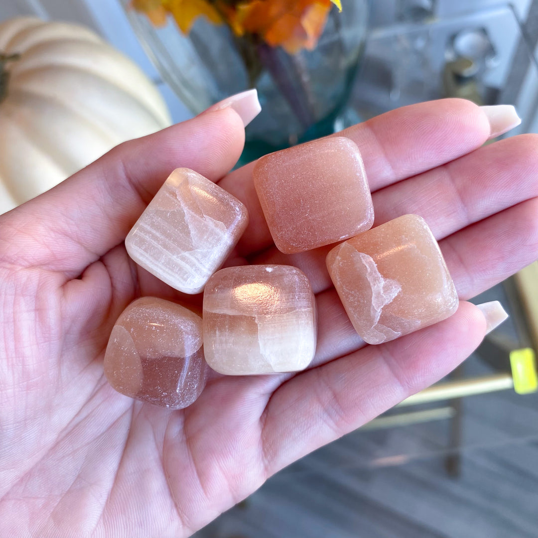 Creamy Honey Calcite Cube Tumble