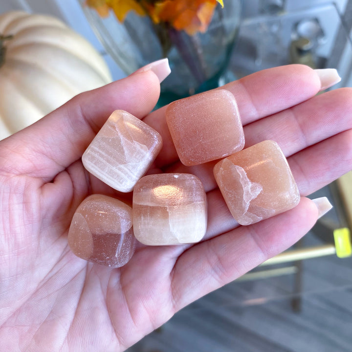 Creamy Honey Calcite Cube Tumble