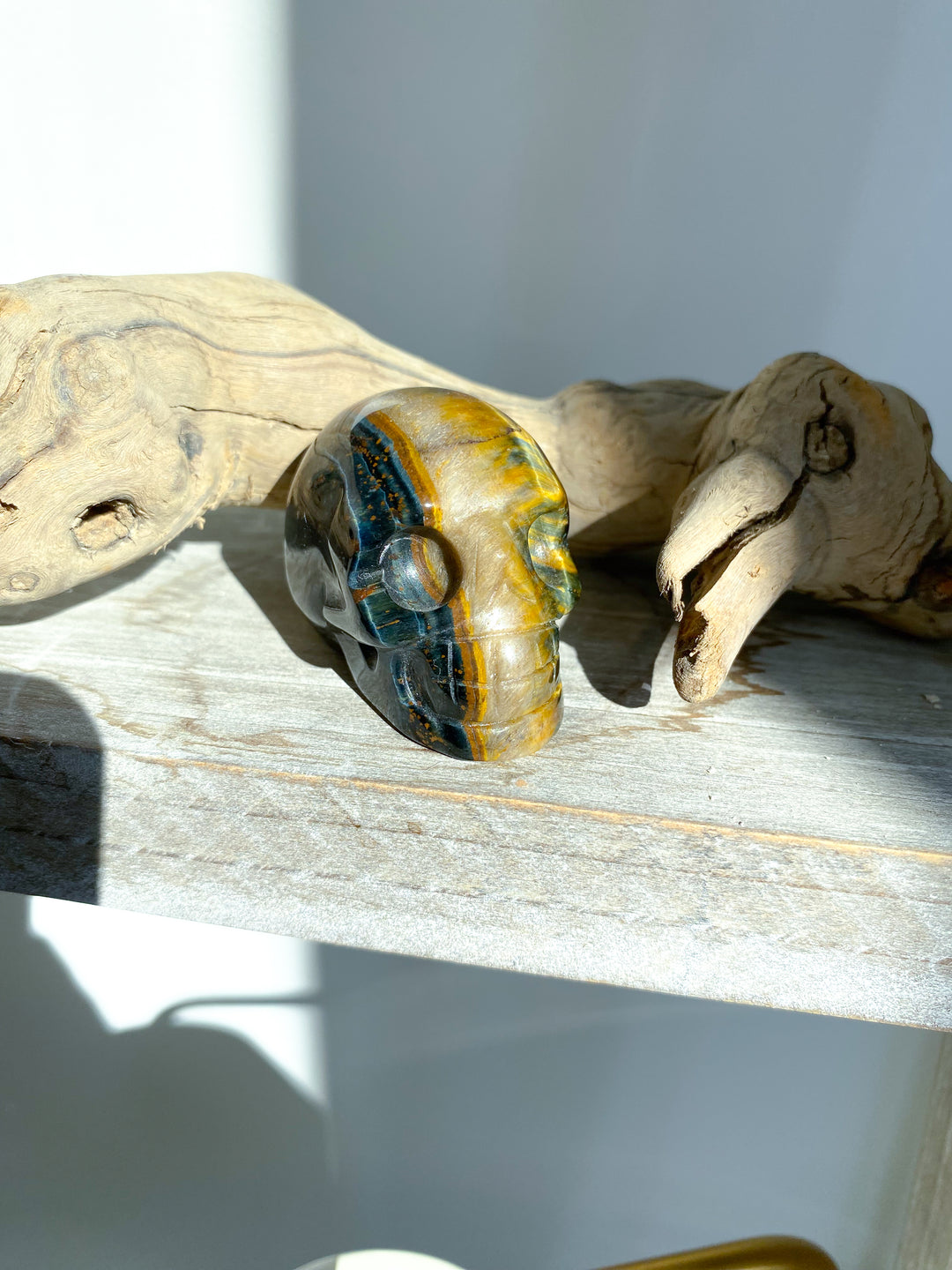 Blue Tiger Eye Skull #1