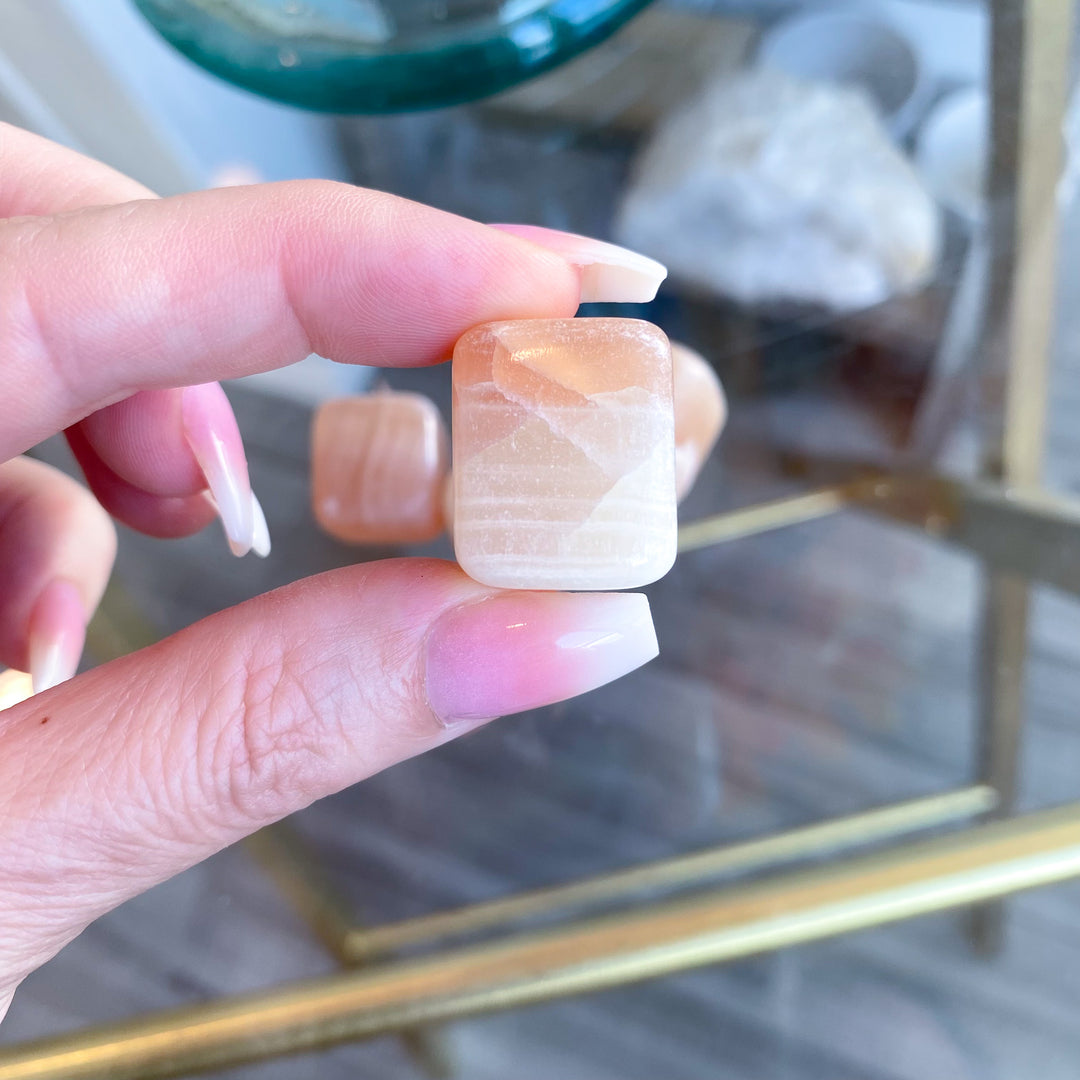 Creamy Honey Calcite Cube Tumble