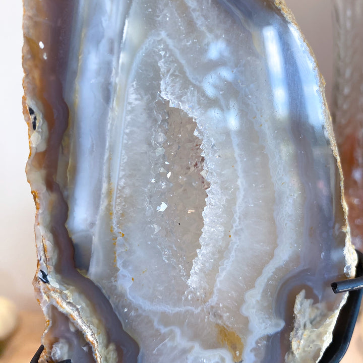 Large Druzy Agate Slab on Stand 