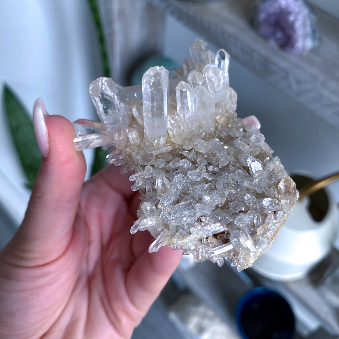 Unique Clear Quartz Cluster 