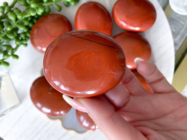 Red Jasper Palm Stone: Grounding