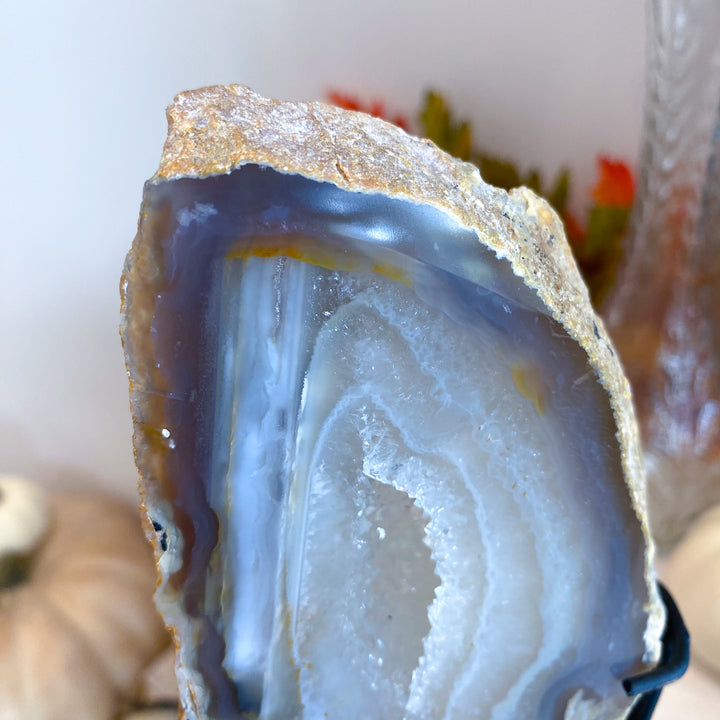 Large Druzy Agate Slab on Stand 